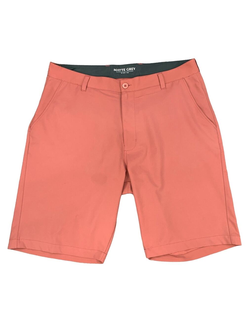 Matte Grey Shorts Mens 38 Dusty Rose Performance Golf Activewear Chino